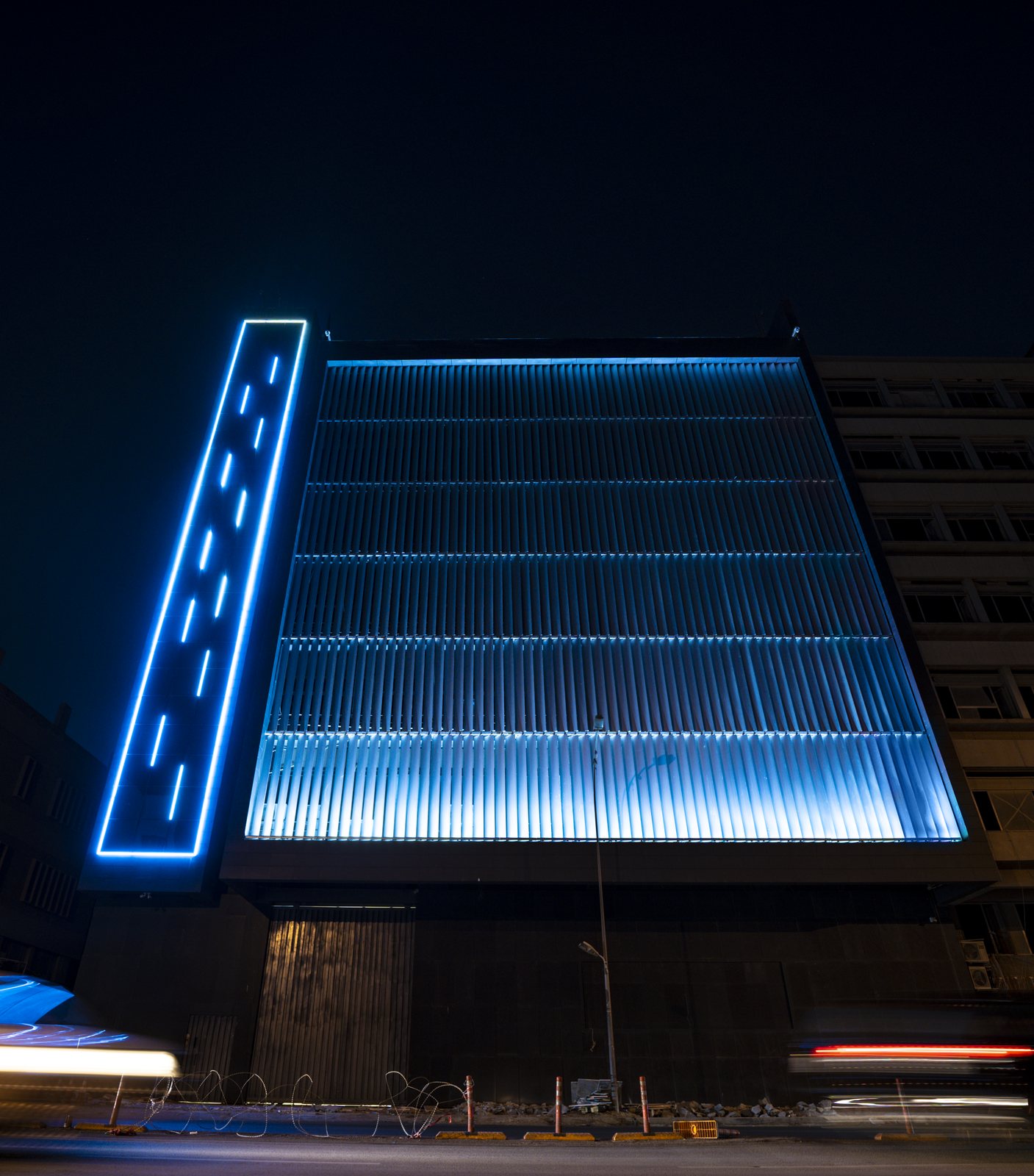 Industrial Bank facade lighting